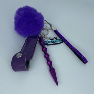 Purple Safety Keychain Set